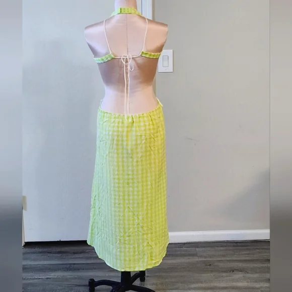 New!For Love and‎ Lemons Maureen Midi Gingham Dress